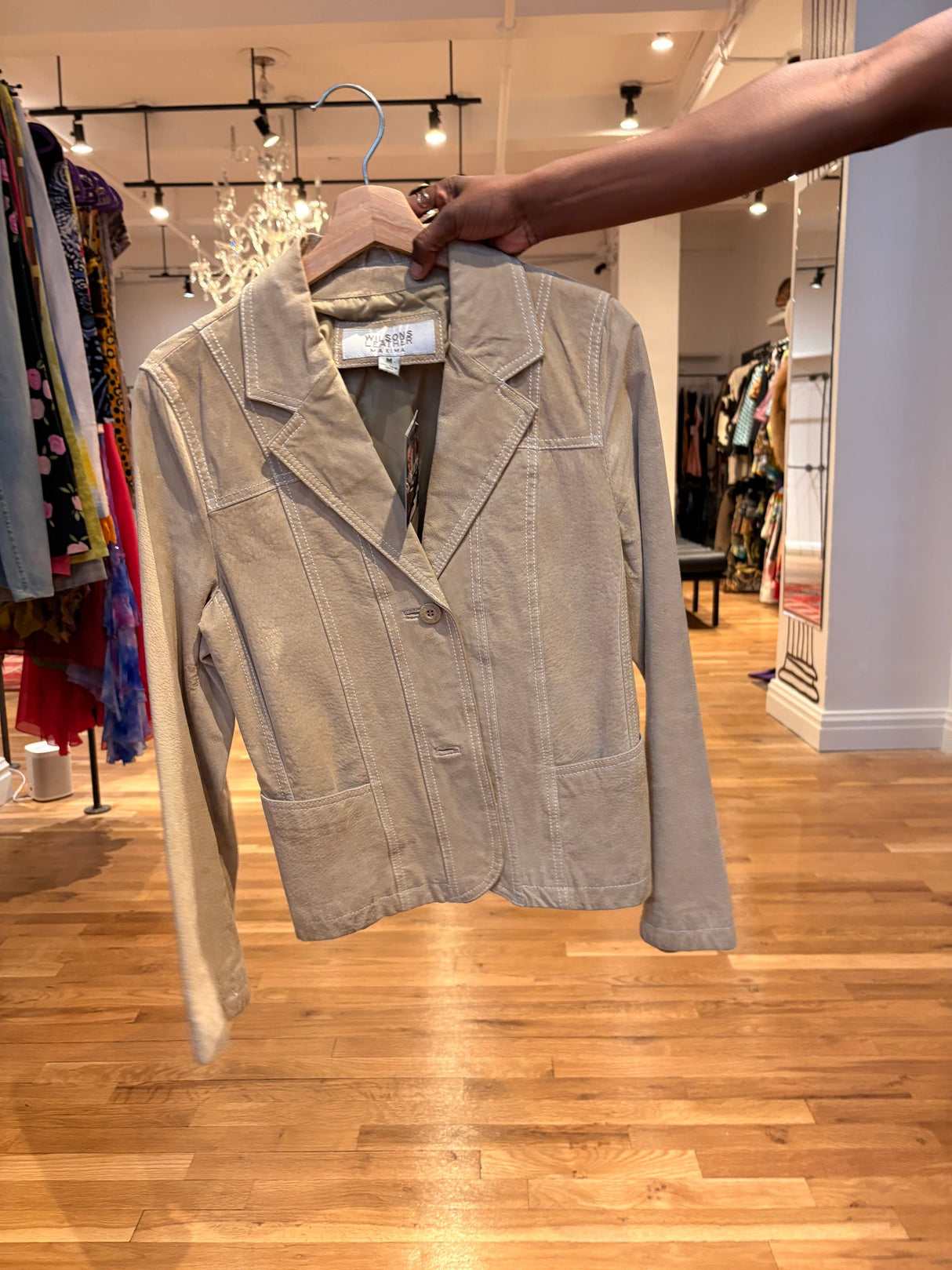 tan suede leather jacket