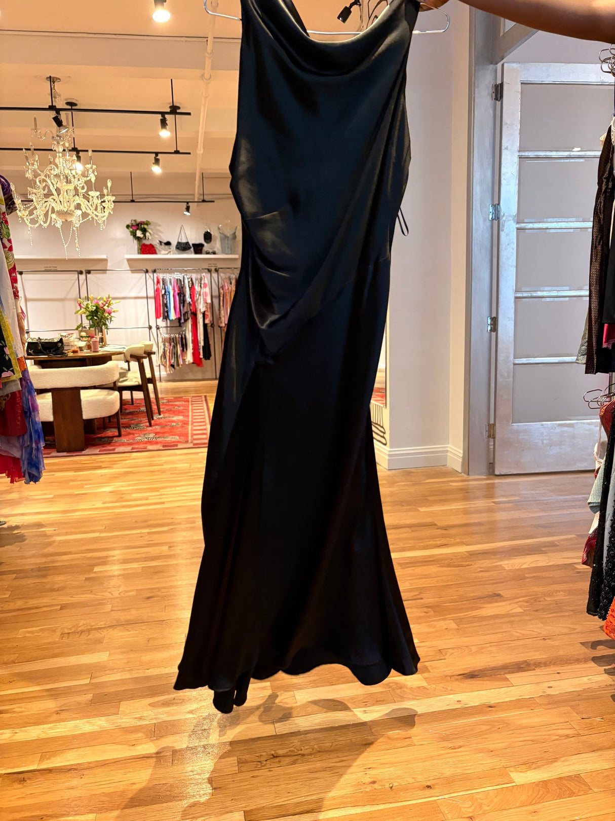 black maxi gown