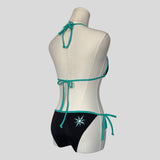 Cutout bikini in teal sun