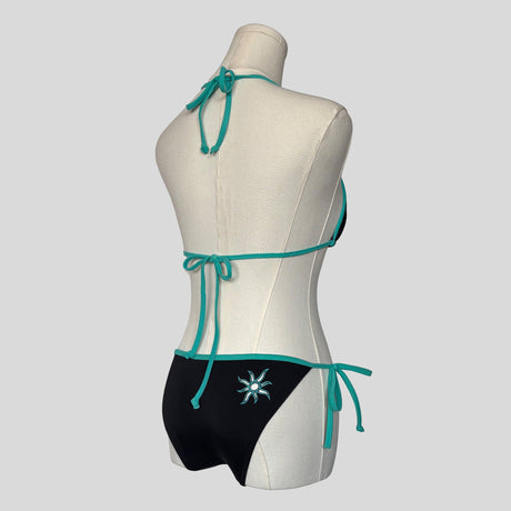 Cutout bikini in teal sun