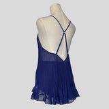 Pleated ruffled slip with matching shorts