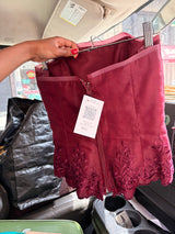 burgundy corset