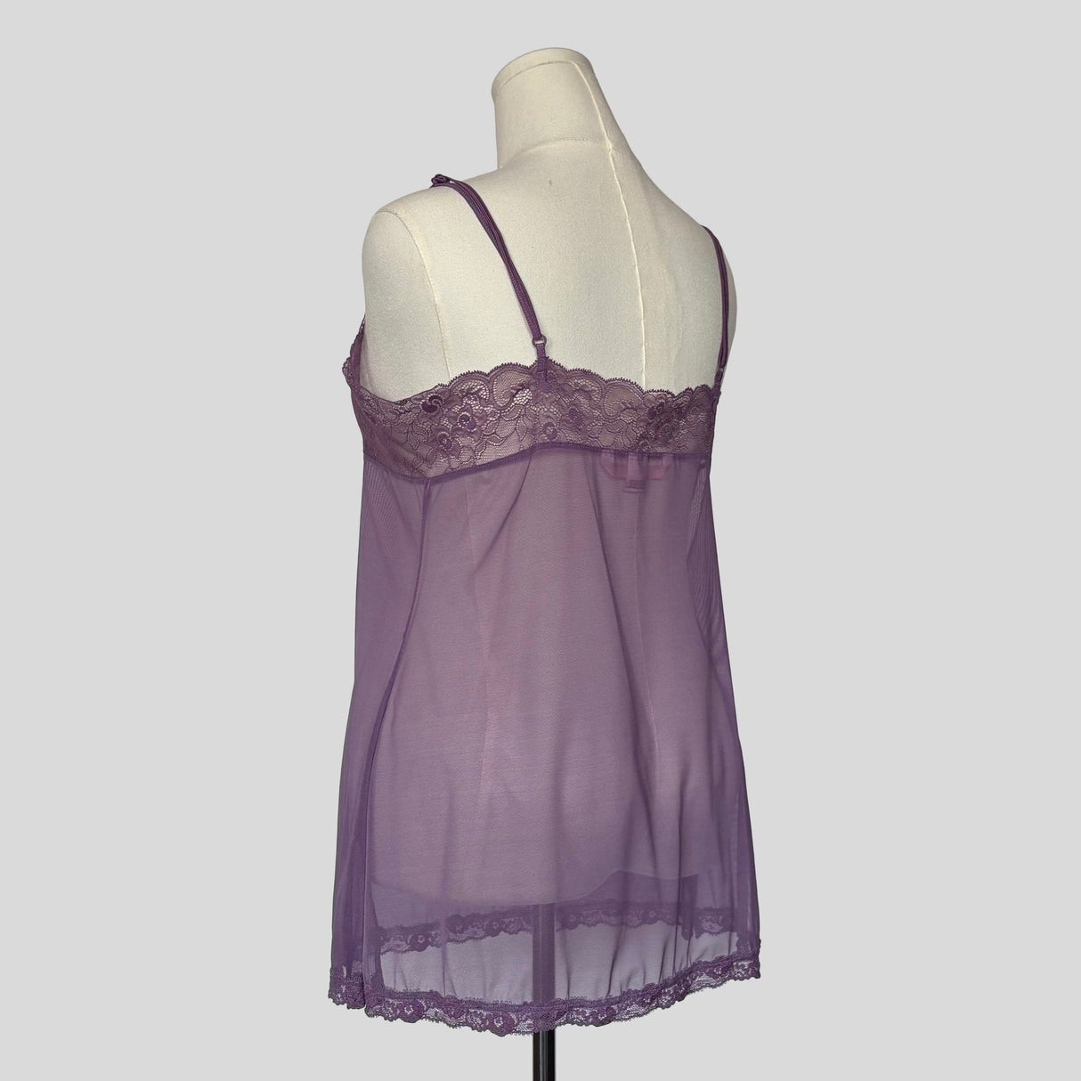 Sheer lace bust slip