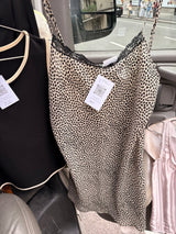 Dalmatian print slip dress