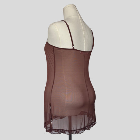Mesh floral design slip