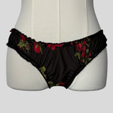Rose floral babydoll slip with matching robe and panties