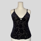 Velvet floral burnout cami
