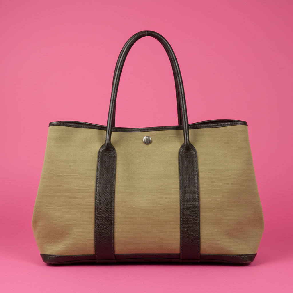 Hermes Garden Party Khaki Tote