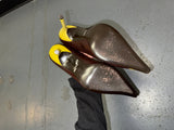 MICHELLE K Two Tone Purple and Green Pointed Toe Heels US 7.5