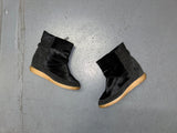 ISABEL MARANT Black Ponyhair and Suede Wedge Ankle Boots