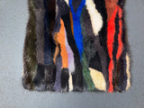 Multicolor Rabbit Fur Bag with Acrylic Handle