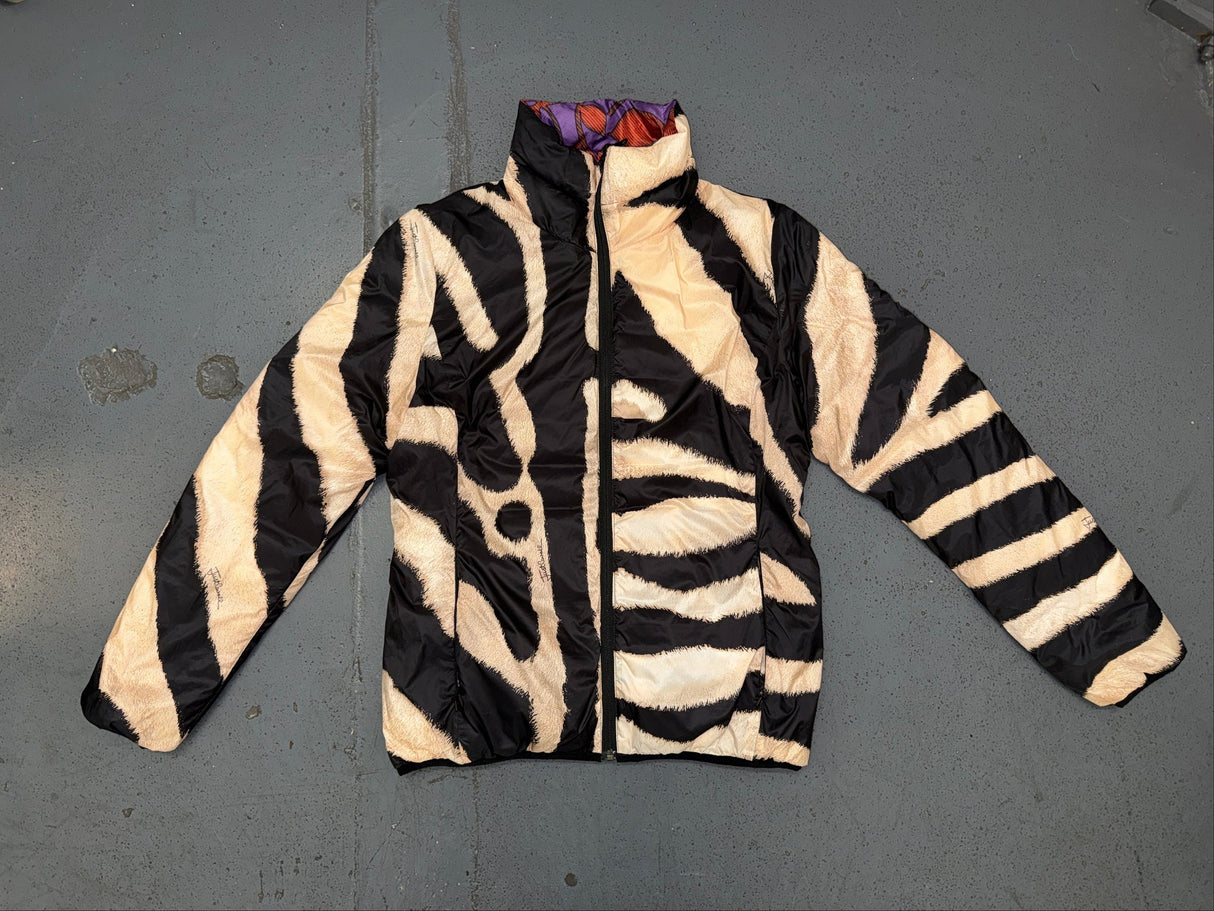 JUST CAVALLI Tiger Print Reversible Puffer Jacket