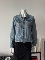 ANNA SUI Denim Rhinestone Jacket Sz S