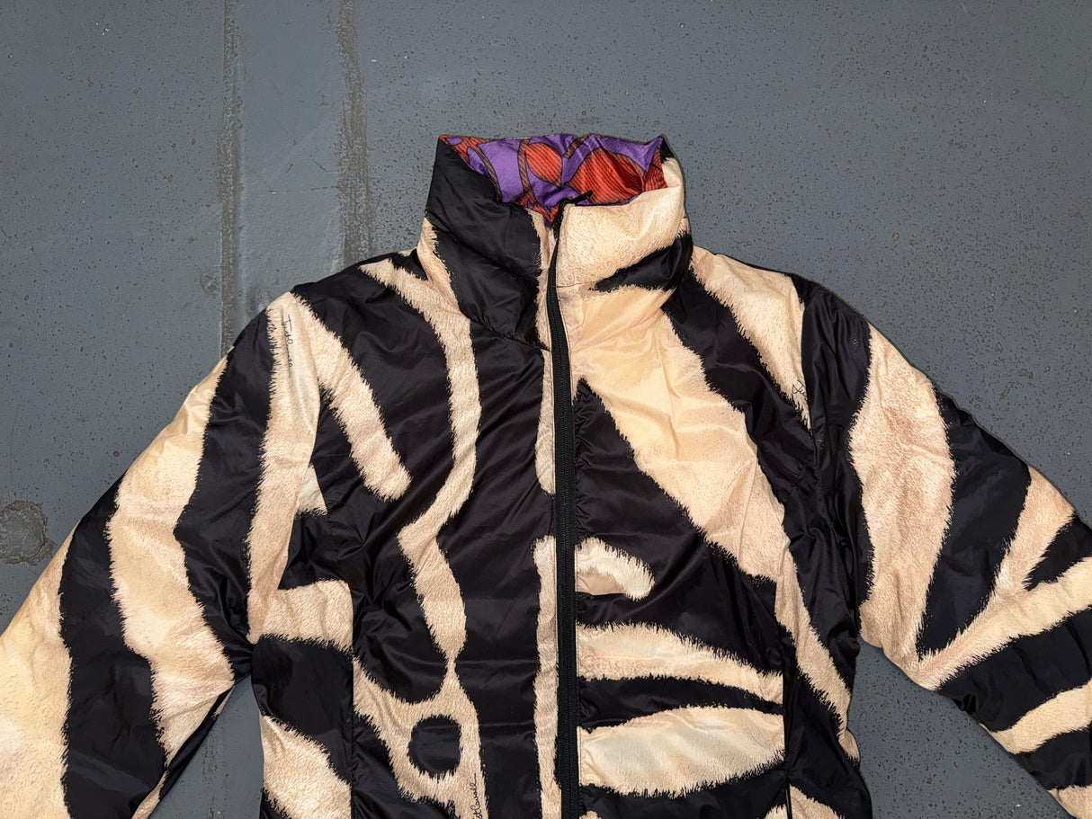 JUST CAVALLI Tiger Print Reversible Puffer Jacket