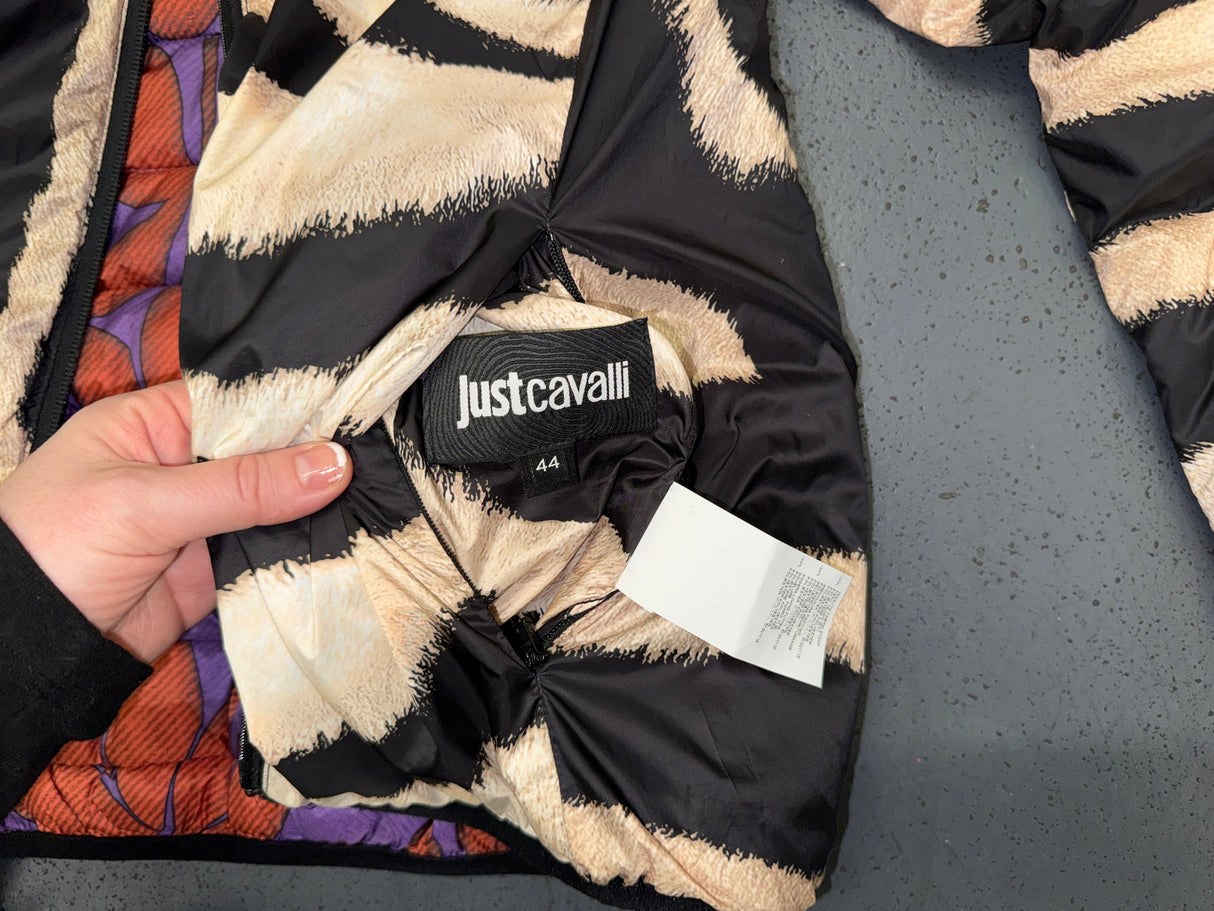 JUST CAVALLI Tiger Print Reversible Puffer Jacket