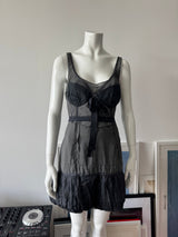 BCBG Grey Mini Dress with Bubble Hem Sz US 12
