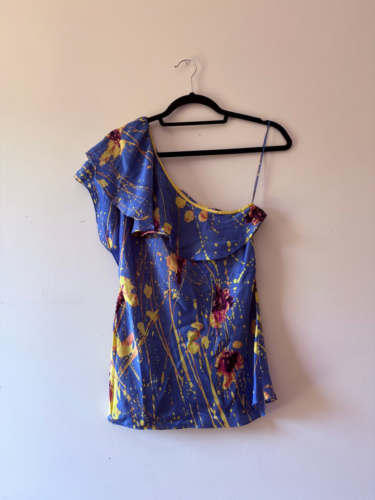 Ellie tahari blue silk top
