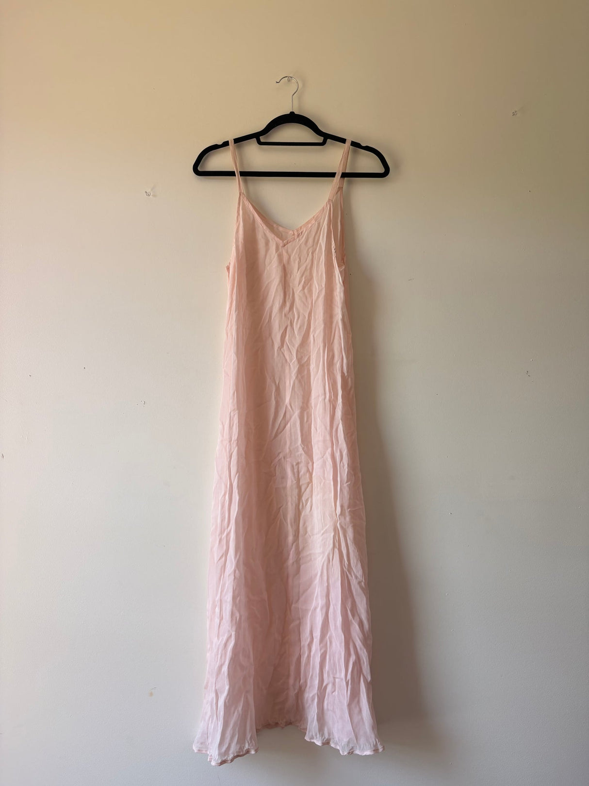 Light pink sheer maxi dress