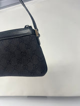 Gucci Small GG Canvas Black Shoulder Bag