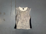 GUESS Black Mesh Crinkle Top
