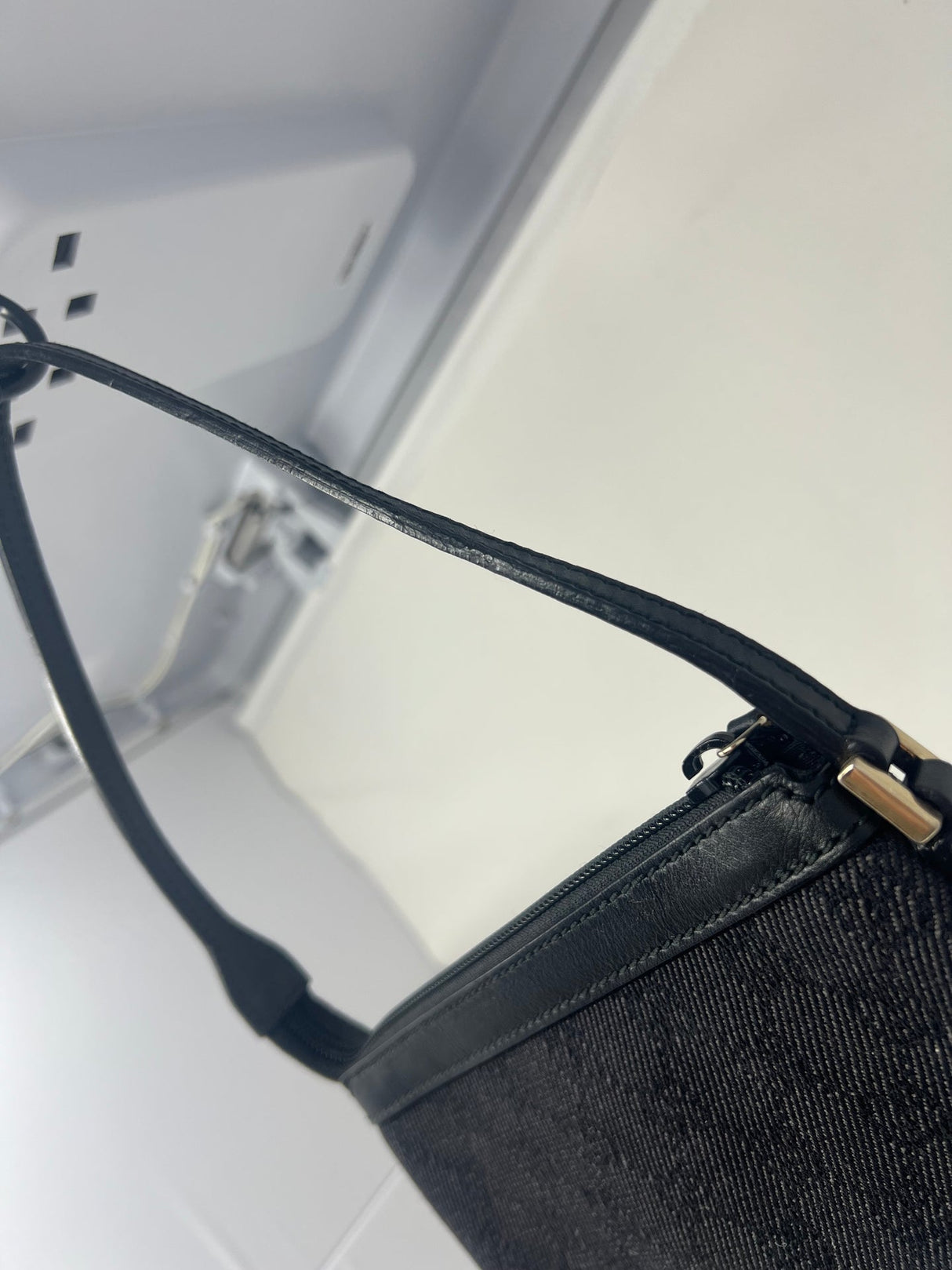Gucci Small GG Canvas Black Shoulder Bag