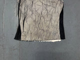 GUESS Black Mesh Crinkle Top