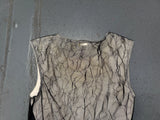 GUESS Black Mesh Crinkle Top