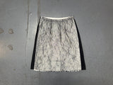 GUESS Black Mesh Crinkle Midi Skirt