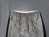 GUESS Black Mesh Crinkle Midi Skirt