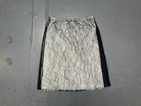 GUESS Black Mesh Crinkle Midi Skirt