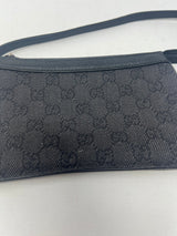 Gucci Small GG Canvas Black Shoulder Bag