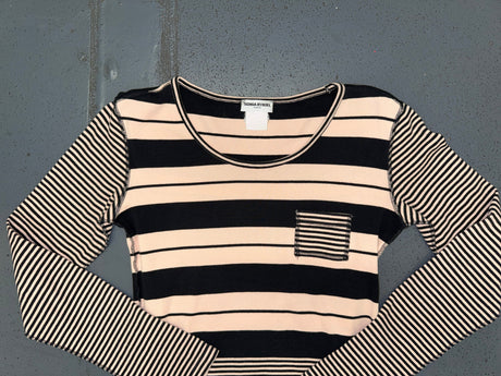 SONIA RYKIEL Pink and Black Striped Sweater