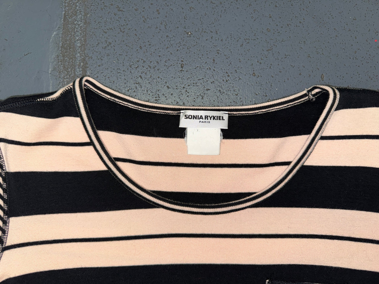 SONIA RYKIEL Pink and Black Striped Sweater