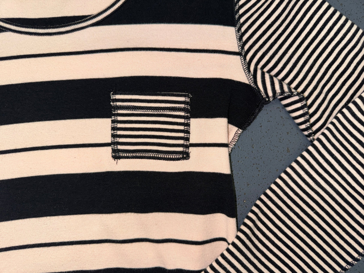 SONIA RYKIEL Pink and Black Striped Sweater