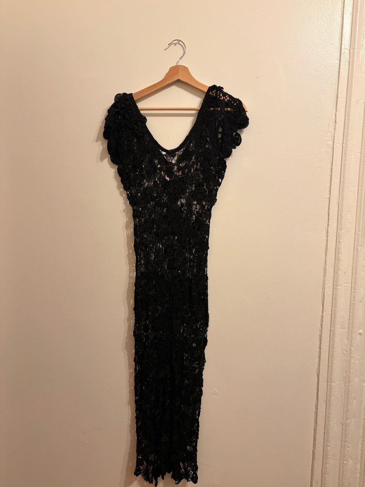 Beaded crotchet dress