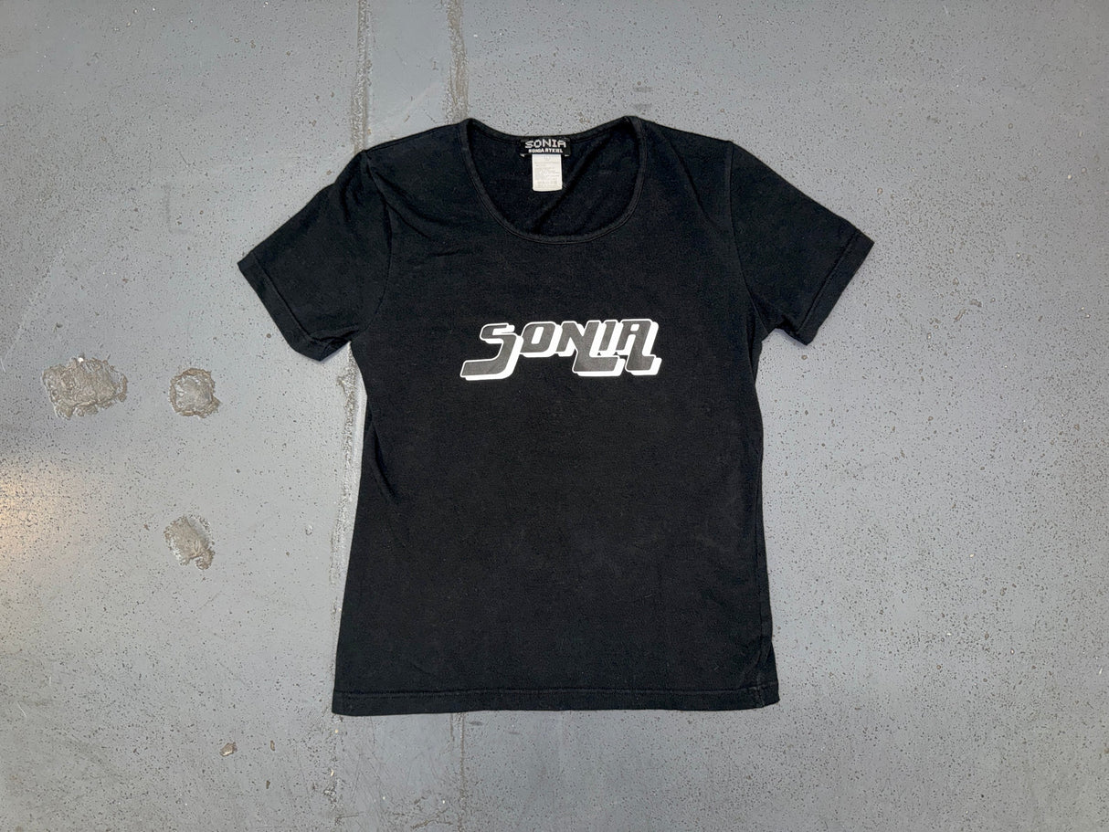 SONIA RYKIEL Black 'SONIA' Logo T-Shirt