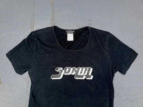 SONIA RYKIEL Black 'SONIA' Logo T-Shirt
