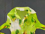 BELINE PARIS Green Pleated Floral Print Blouse