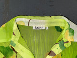 BELINE PARIS Green Pleated Floral Print Blouse