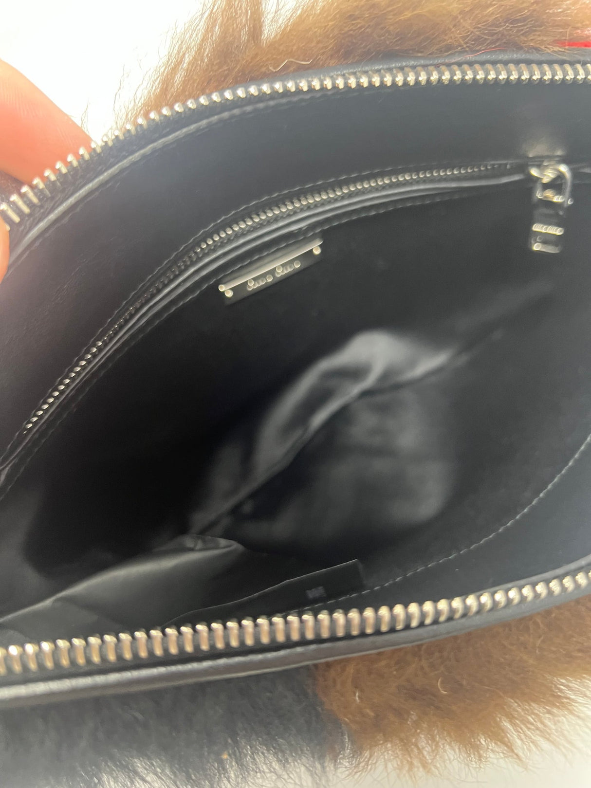 Miu Miu Sheep Fur Clutch Bag