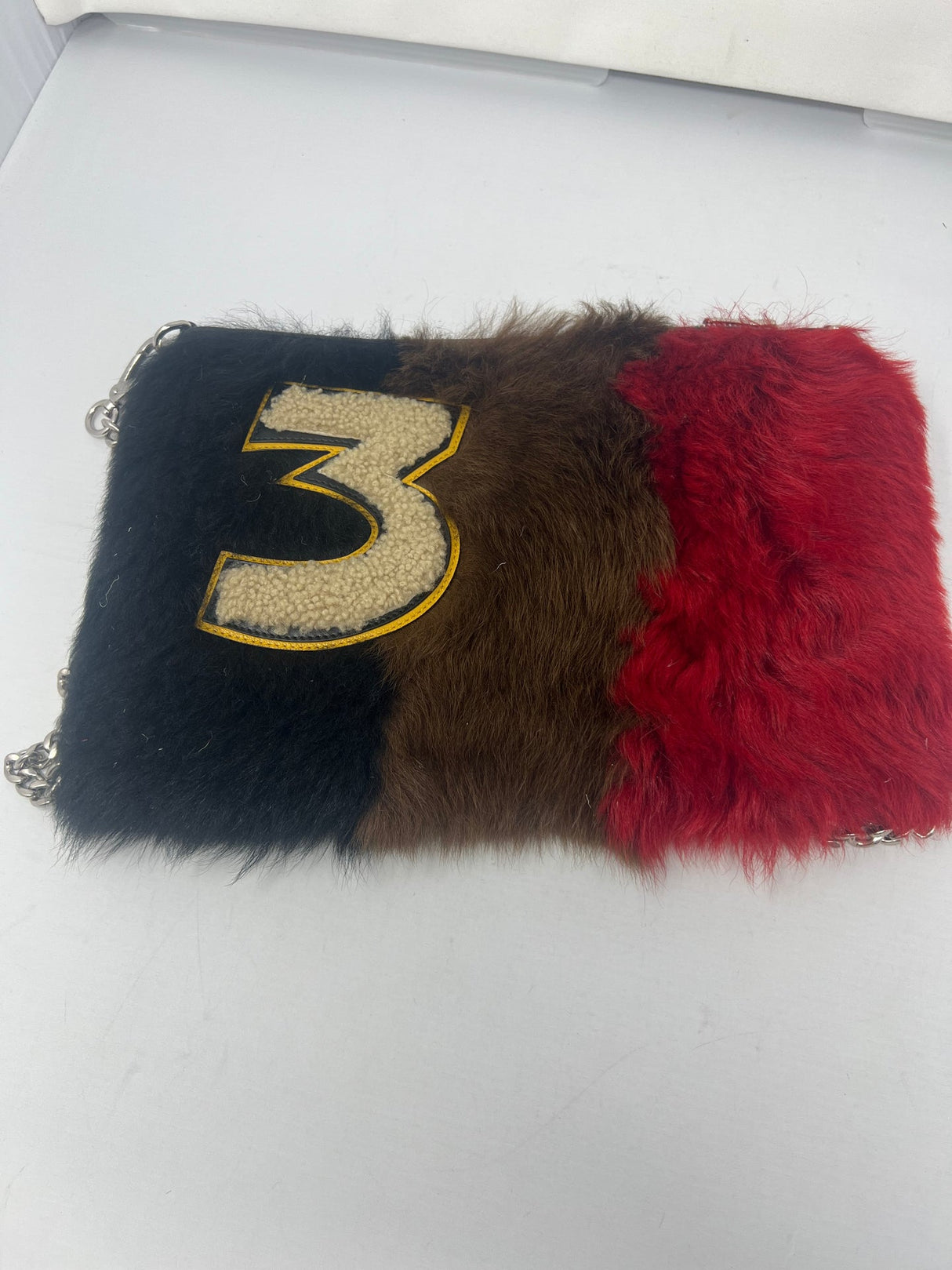 Miu Miu Sheep Fur Clutch Bag