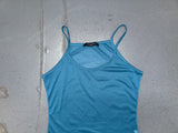 GAPA PARIS Teal Mesh Tank Top