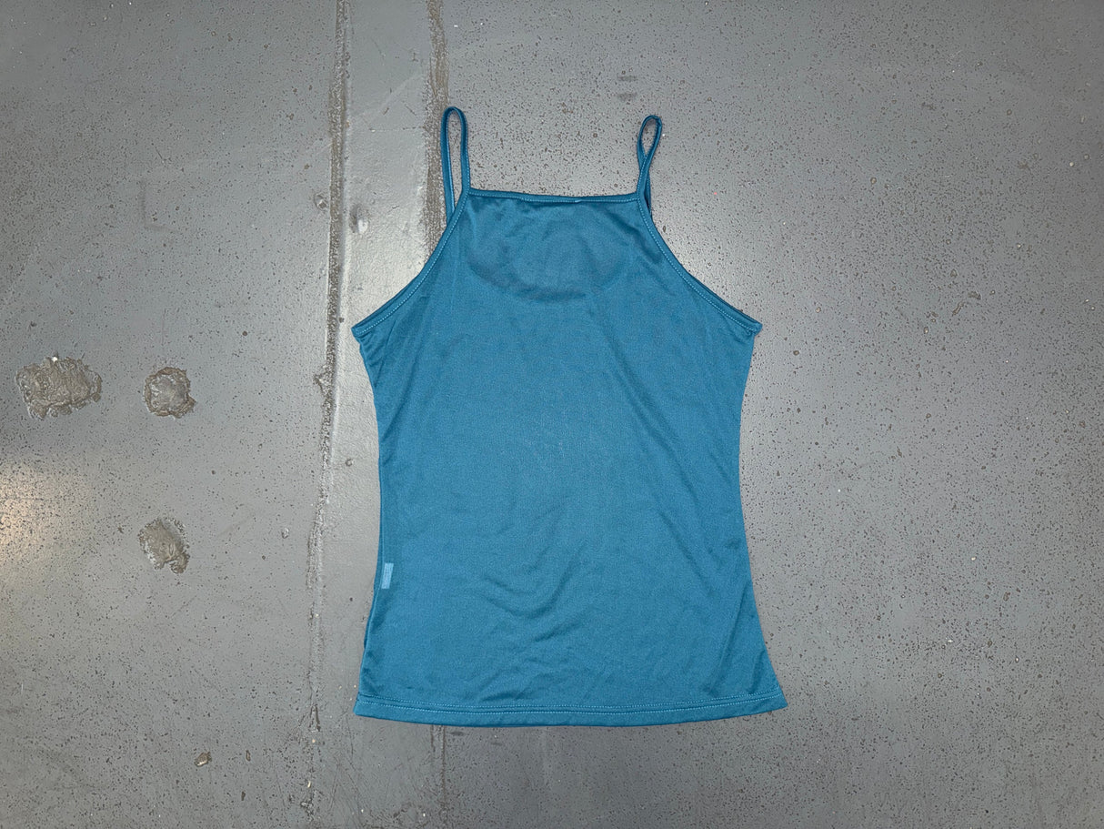 GAPA PARIS Teal Mesh Tank Top