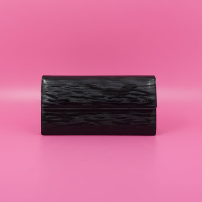 Louis Vuitton Epi Leather Long Wallet Black