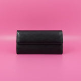 Louis Vuitton Epi Leather Long Wallet Black