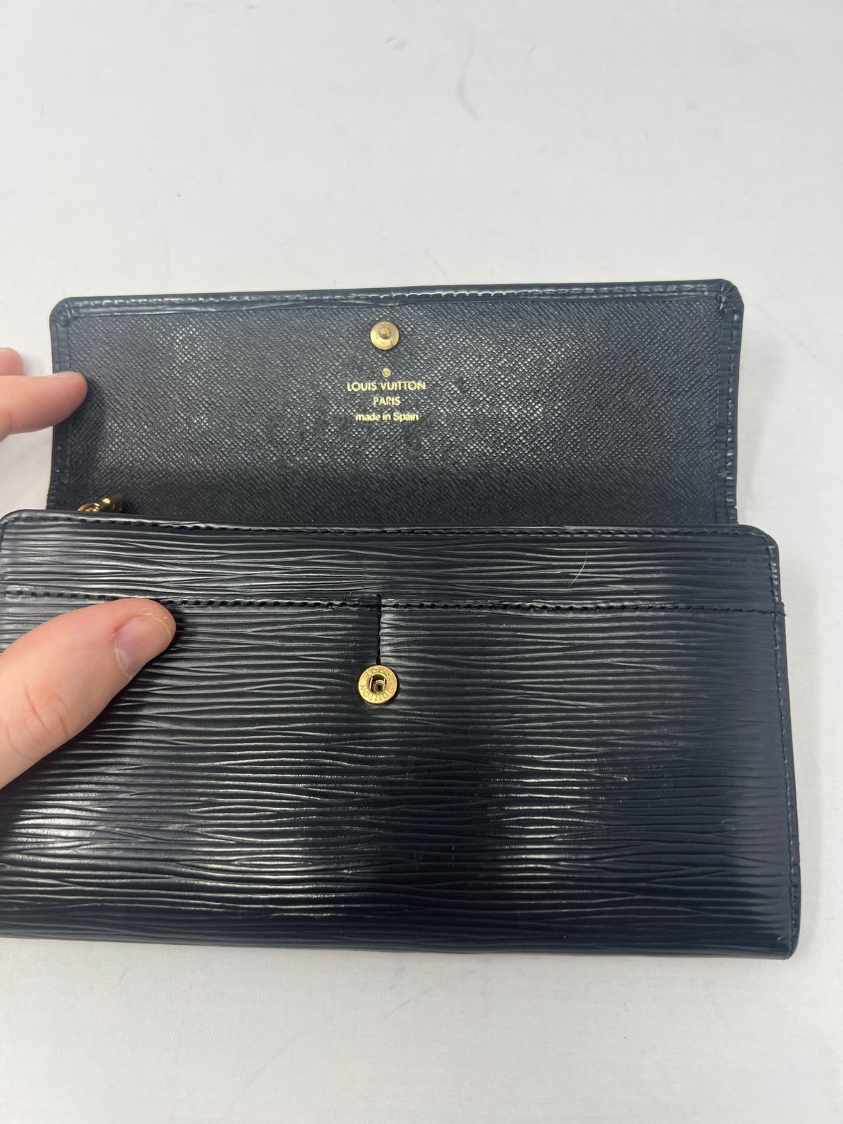Louis Vuitton Epi Leather Long Wallet Black