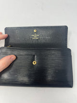 Louis Vuitton Epi Leather Long Wallet Black