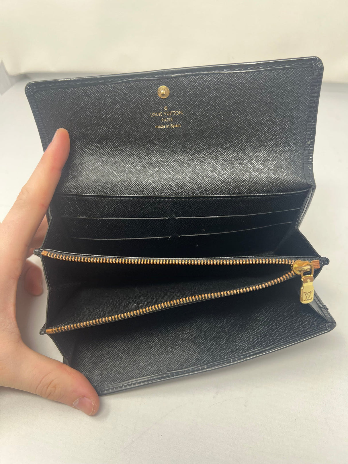Louis Vuitton Epi Leather Long Wallet Black
