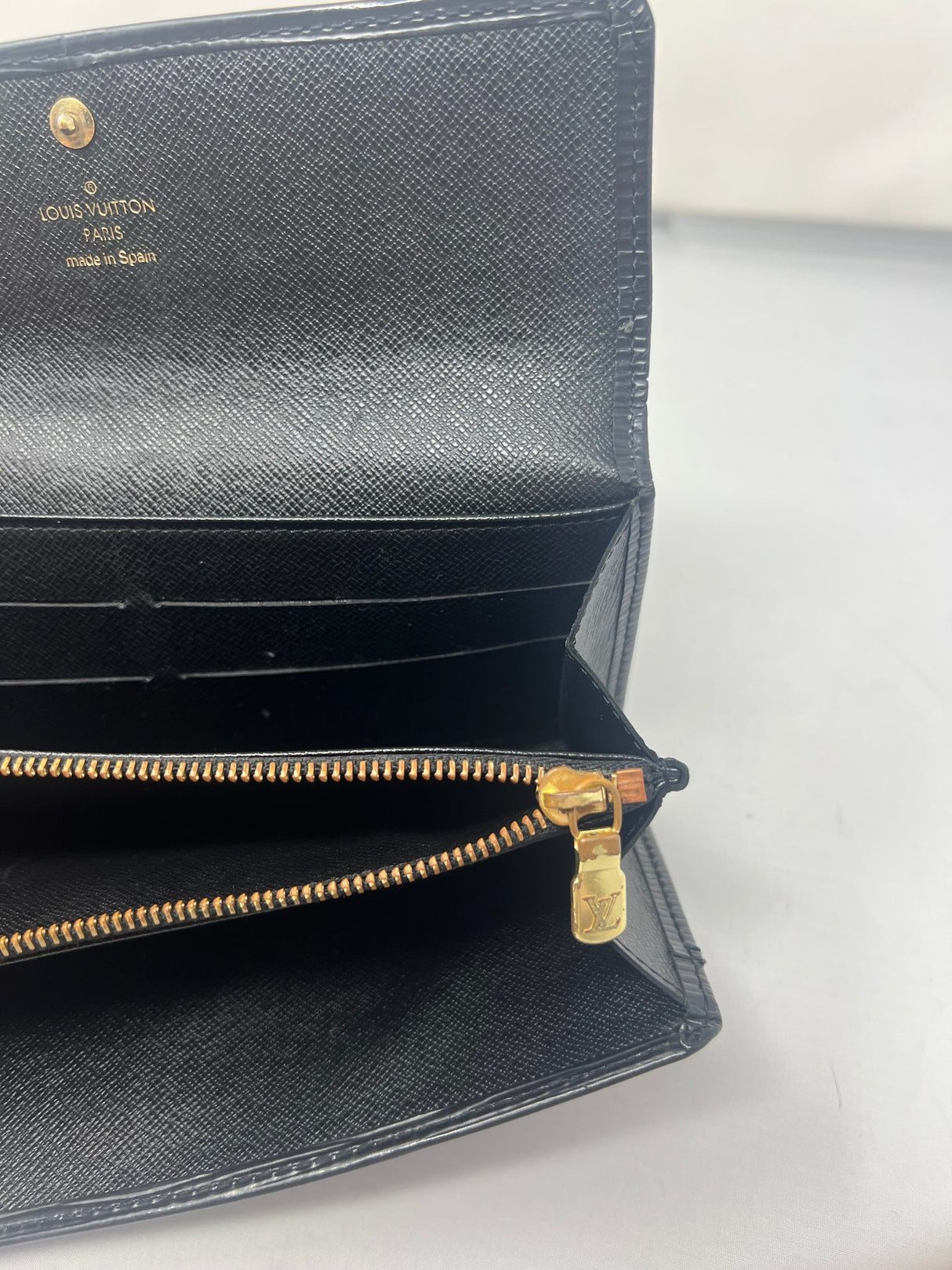 Louis Vuitton Epi Leather Long Wallet Black