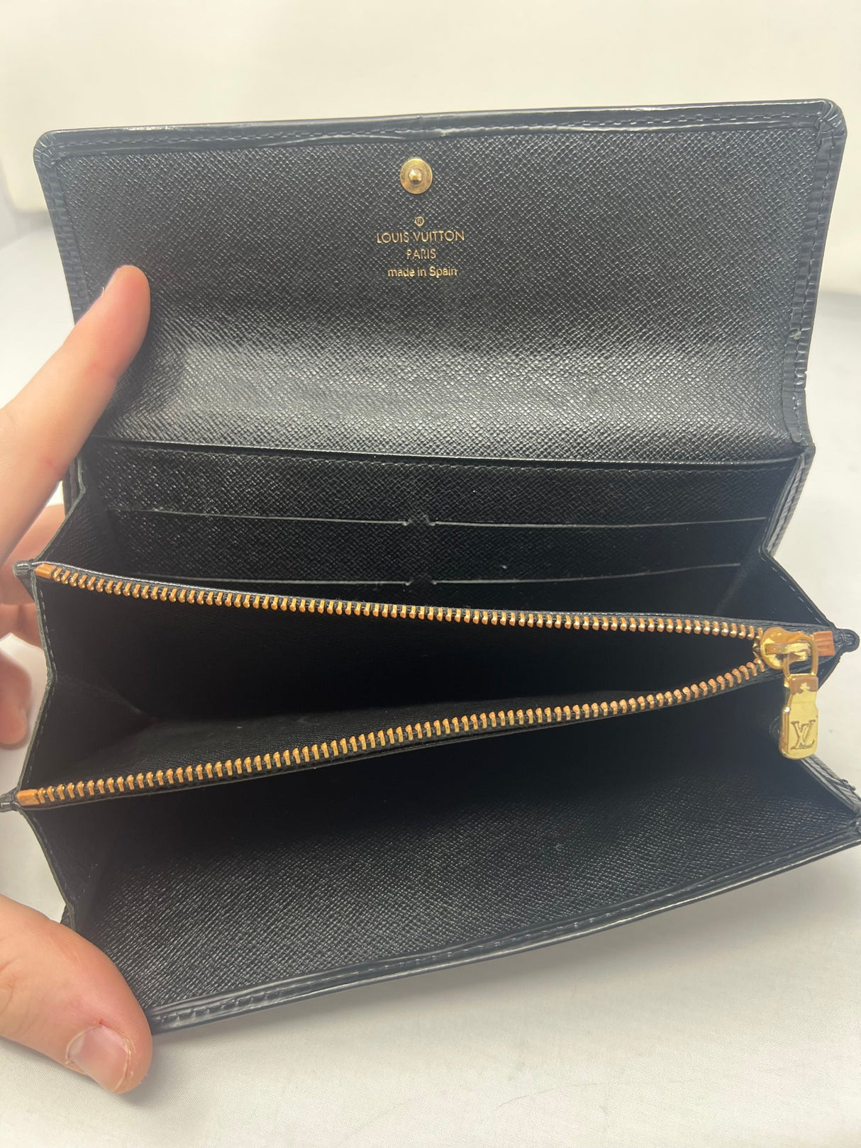Louis Vuitton Epi Leather Long Wallet Black
